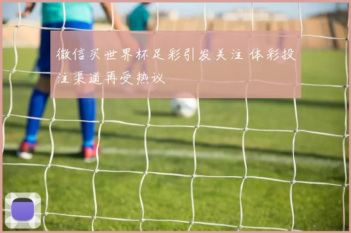 微信买世界杯足彩引发关注 体彩投注渠道再受热议